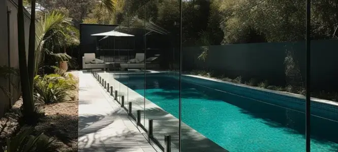 A long pool in Wagga Wagga secured with glass pool fence