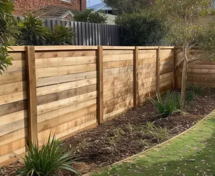 A slat timber fence installed in Wagga Wagga