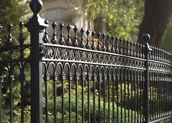 Classic spiked aluminium fence around a property in Wagga Wagga